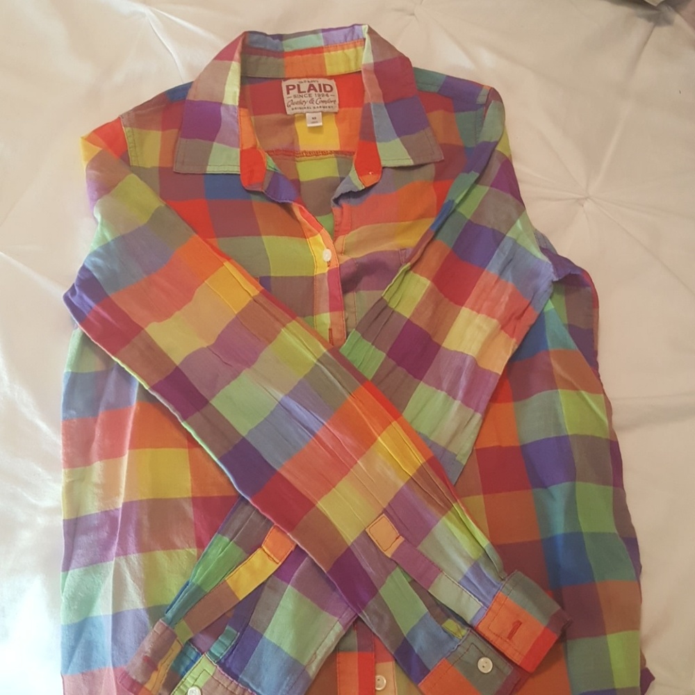 Moderately sheer button down